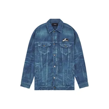 WE11DONE Denim Jackets Unisex Blue