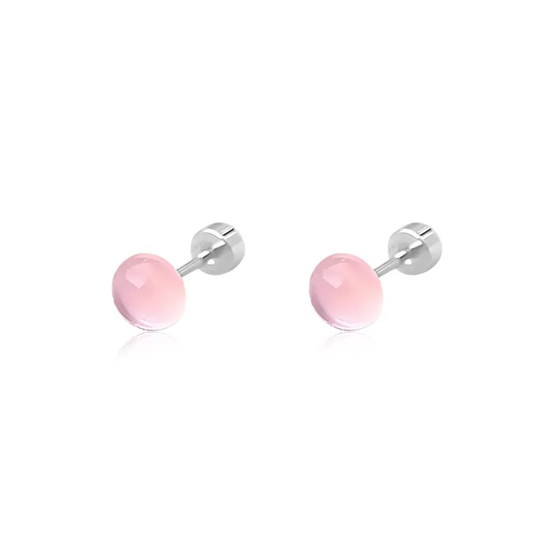 Inkopper Titanium Steel Stud Earrings Women's-4