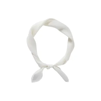LARDINI Mulberry Silk Scarves Men's White