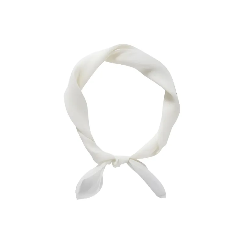 LARDINI Mulberry Silk Scarves Men's White-0