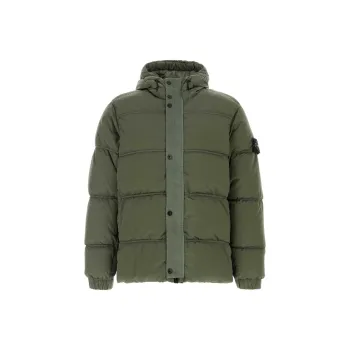 STONE ISLAND Logo Patch Hooded Puffer Jacket