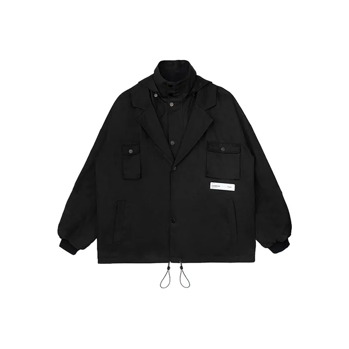 FRLMK Windbreaker Jackets Unisex Black-0