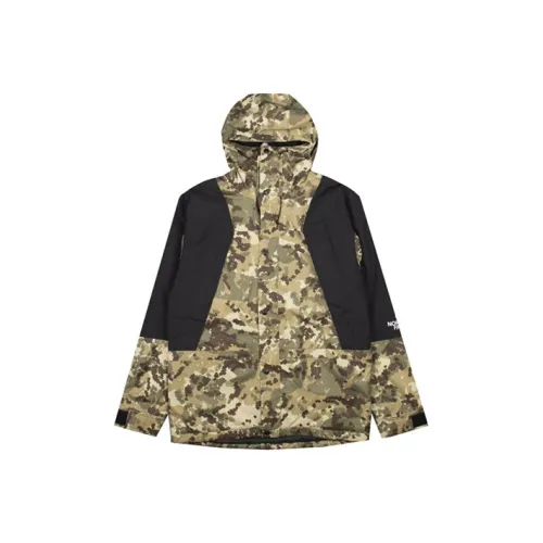 THE NORTH FACE Mountain Waterproof And Windproof Windbreaker Jacket Men's Olive Green Camouflage