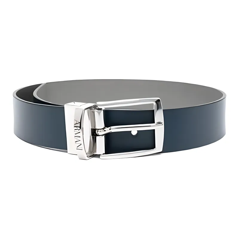 EMPORIO ARMANI Kids Logo engraved Faux leather Belt-0