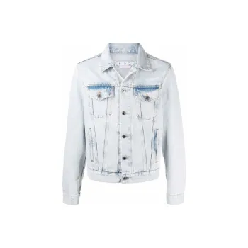 OFF WHITE SS22 Denim Jacket Fall Men's Blue