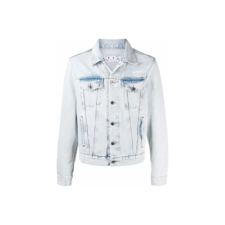 OFF WHITE SS22 Denim Jacket Fall Men's Blue-0