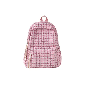OUZIHUANG Nylon Backpack Women's Pink/Blue/Black/Ecru/Green