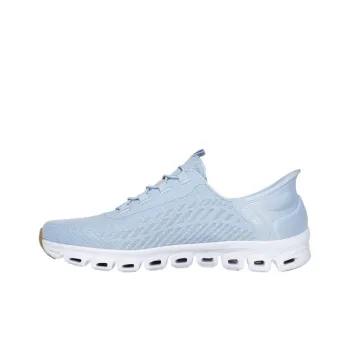 Skechers Glide Step Low Top Casual Shoes Women's Light Blue