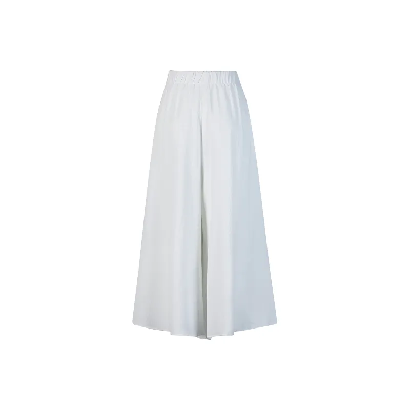 Wen Shan Casual Long Skirt Women's White-1