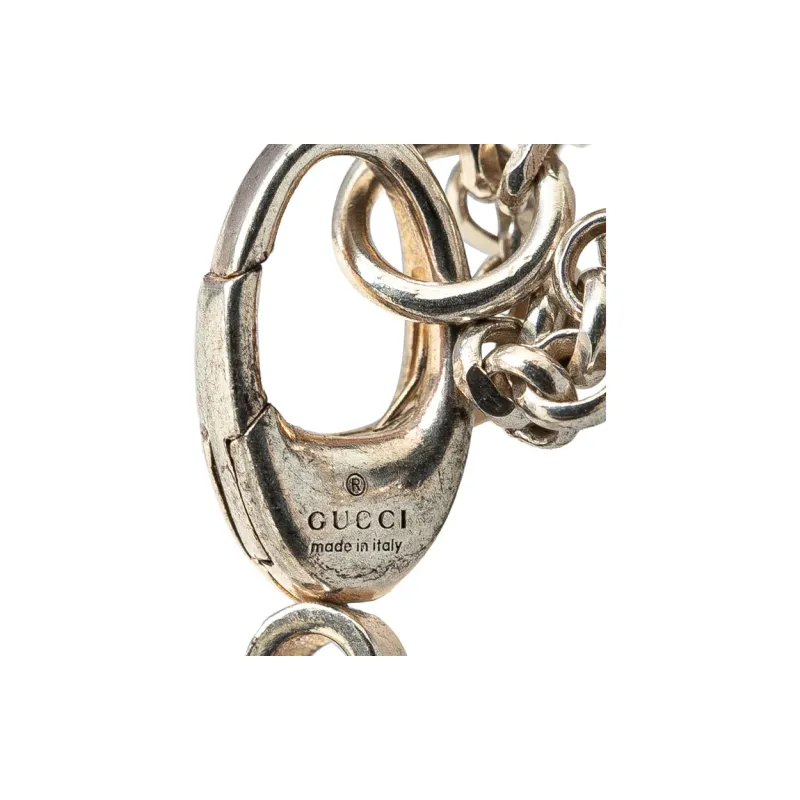 GUCCI 2021 2024 Sterling Silver Double G Key Bracelet-3