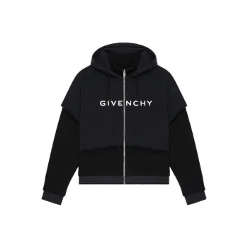 Givenchy Layered Zipped Hoodie