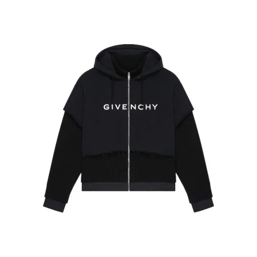 Givenchy Layered Zipped Hoodie