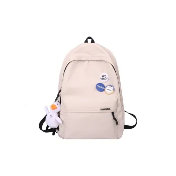 LUVISTRUE Nylon Backpack Unisex Ecru/Black