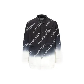 EVISU SS22 Loose Fit Denim Jacket Men's Black