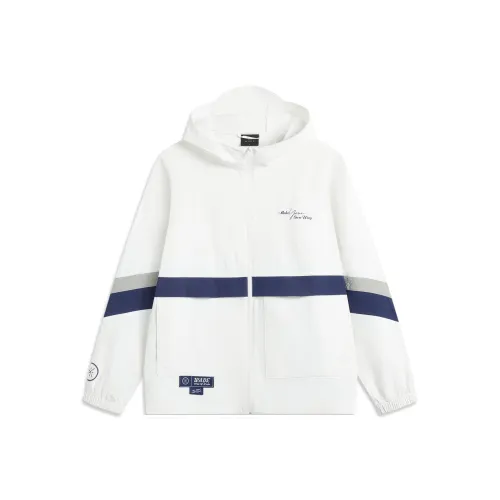 LiNing Jackets Coats Men
s Standard White/Deep Bowl Blue/Geological Gray