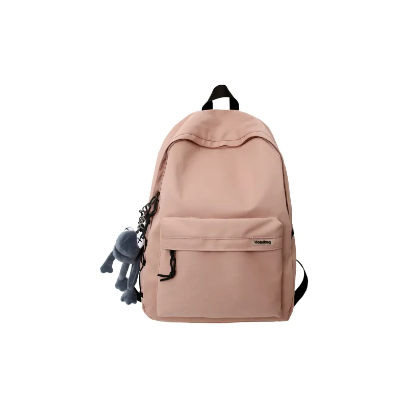 OUZIHUANG Nylon Backpack Unisex Black/White/Pink/Gray-10