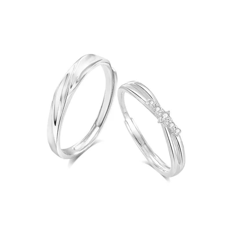 BLANK IN BLANK Sterling Silver Rings Unisex-0