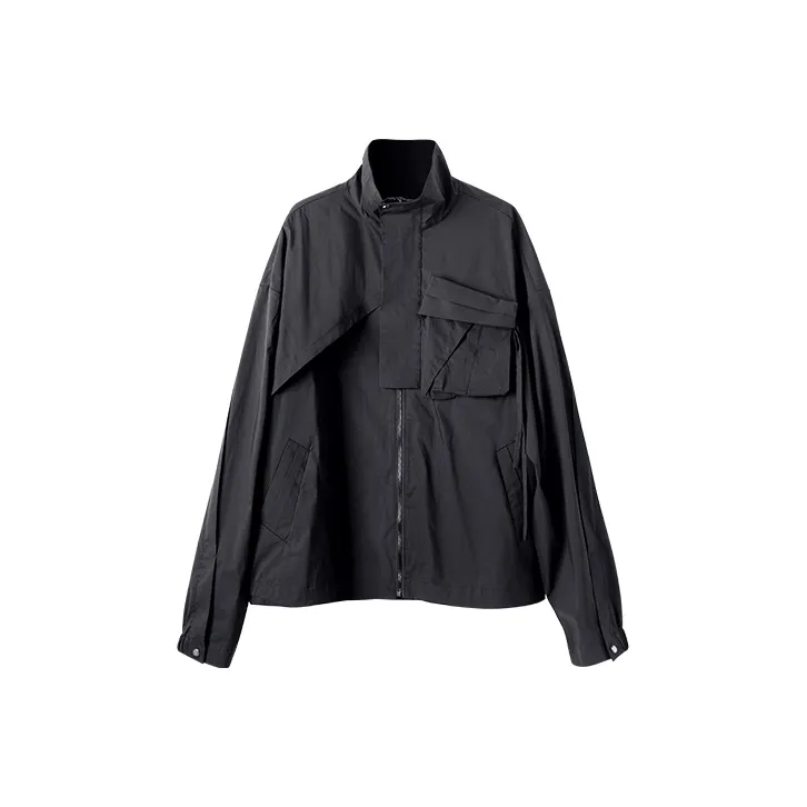 HUANXIANGZHE Jackets Coats Unisex Black-0