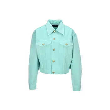 WE11DONE Denim Jackets Unisex Blue