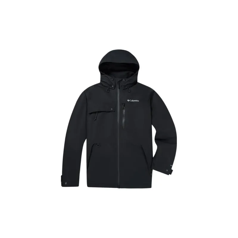 Columbia Transit Water-Resistant Windproof And Water-Repellent Windbreaker Jacket Men's Black-0