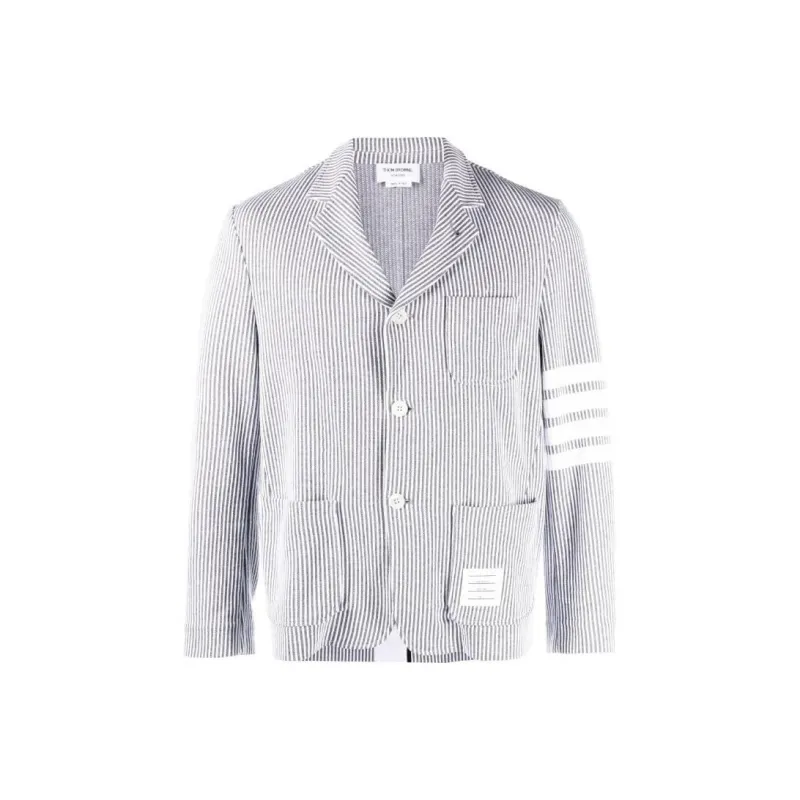 THOM BROWNE 4 Bar Striped Single Breasted Blazer-0
