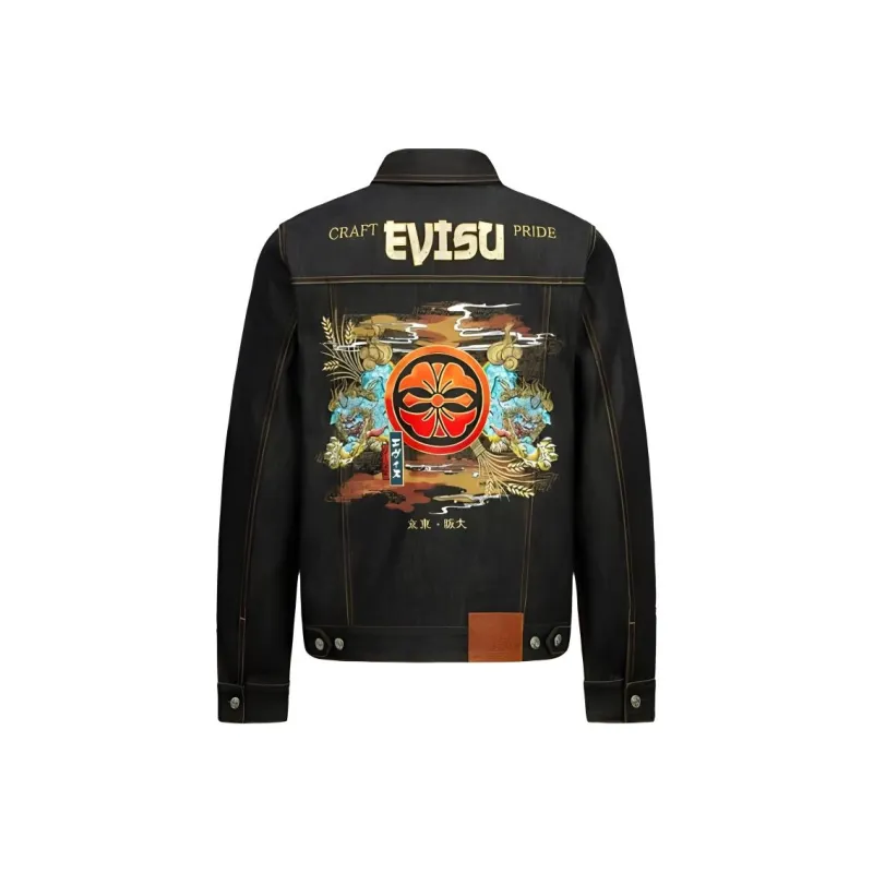 EVISU Denim Jackets Men Denim Blue-0