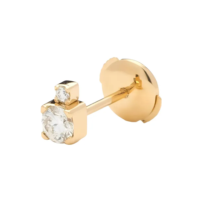 Sophie Bille Brahe 18kt Yellow Gold River Diamond Stud Earrings-0