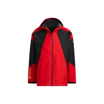 Adidas Outdoor Hiking Water Resistant Windproof Breathable Wear Resistant Windbreaker Jacket Unisex Red