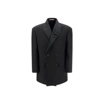 Valentino Floral Detailed Button-Up Blazer