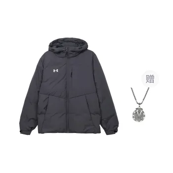 Under Armour Down Jacket Unisex Blue Comes With Necklace