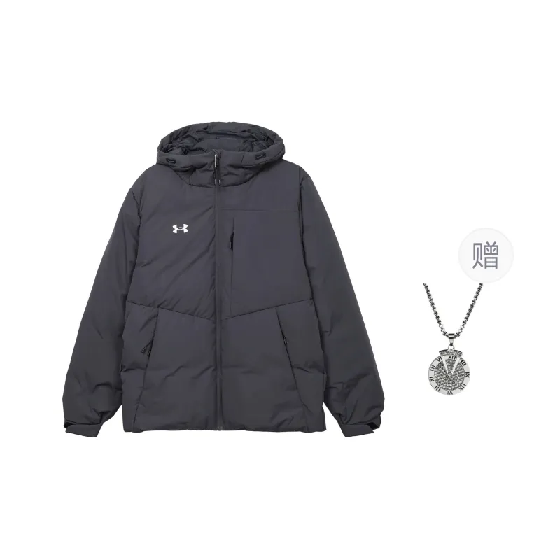 Under Armour Down Jacket Unisex Blue Comes With Necklace-0