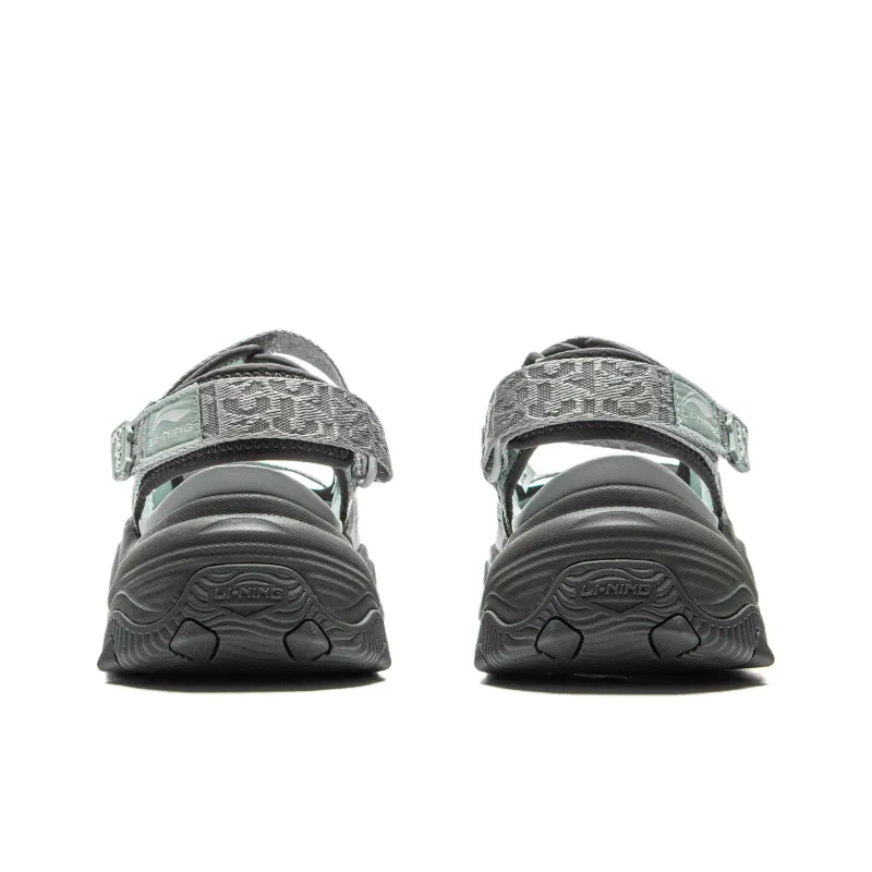 LiNing Cat Paw SANDAL Slip Resistant Breathable Abrasion Resistant River Trekking Shoes Women's Gray-5