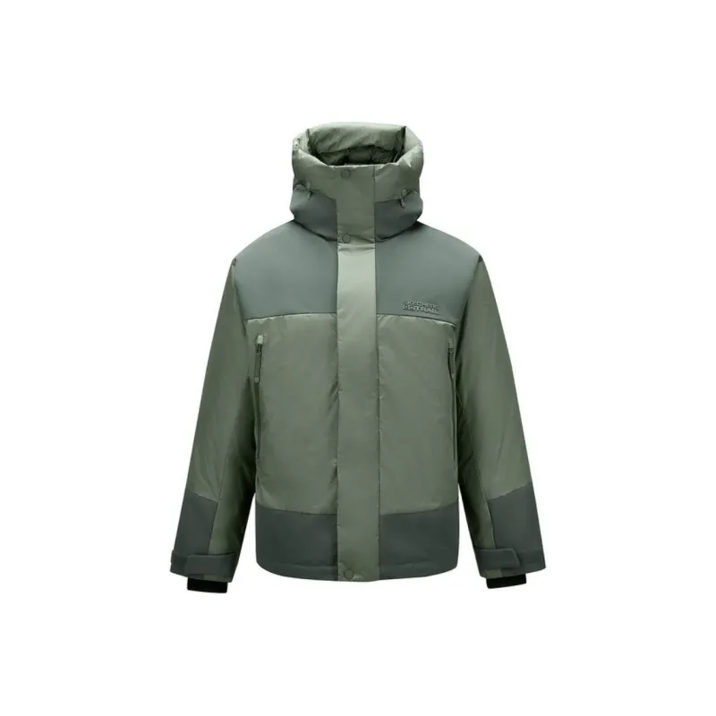 Skechers Mountain And Wild Outdoor Series Down Jacket Men's Linen Gray-0