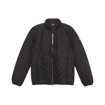 EMPORIO ARMANI Logo Patch Zipped Quilted Jacket