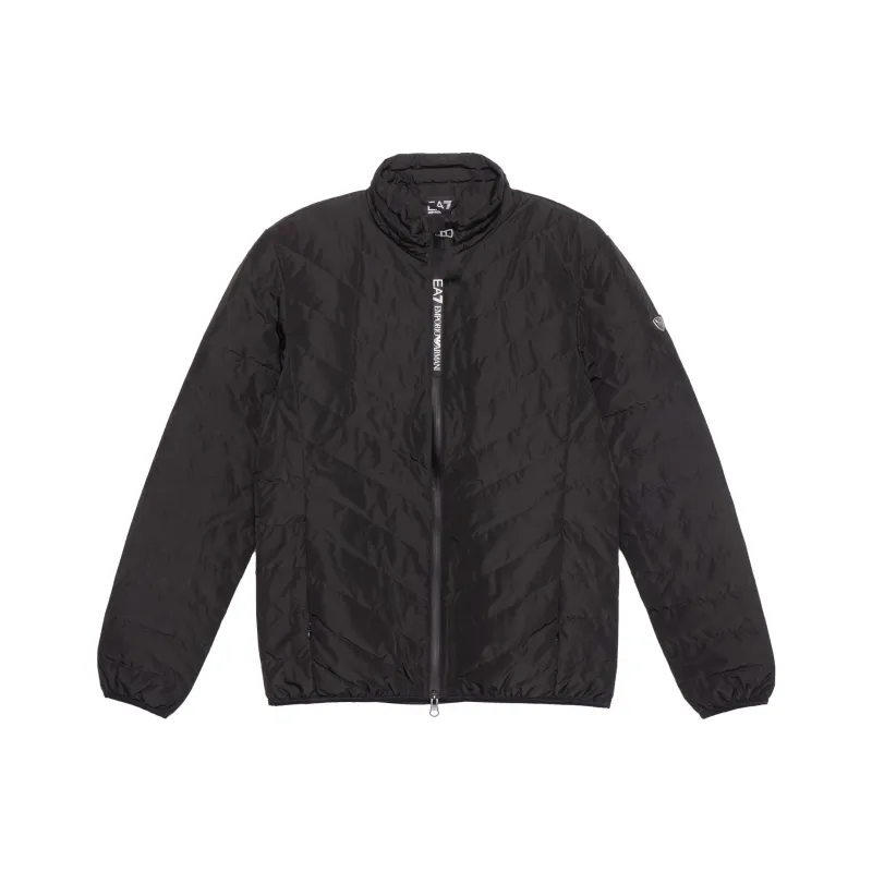 EMPORIO ARMANI Logo-Patch Zipped Quilted Jacket-0