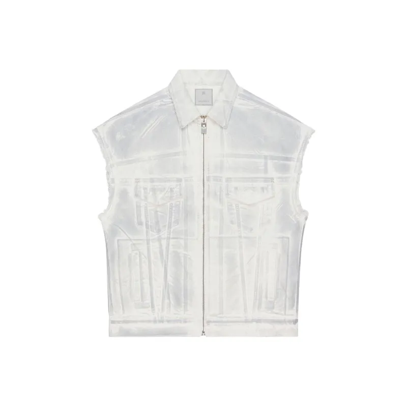 Givenchy 4G Graffiti print Denim Vest-0