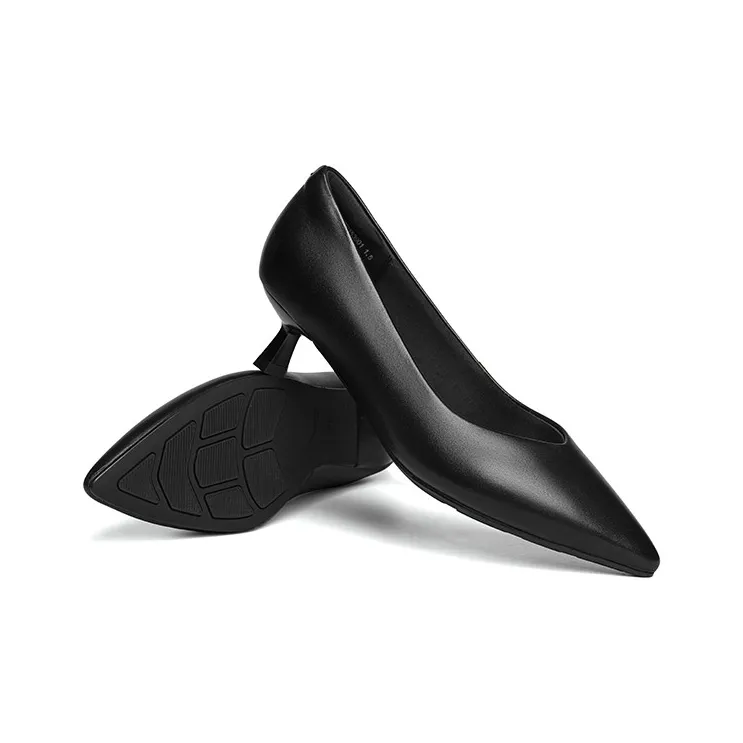 RED DRAGONFLY Flared Heel High Heels 4.1CM Women's-4