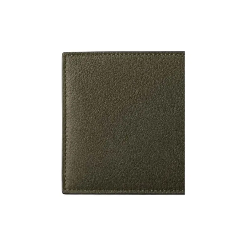 CARTIER Must De Cartier Calfskin Wallet Women's Khaki Green-4