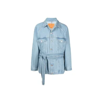 Martine Rose Denim Jackets Men Blue