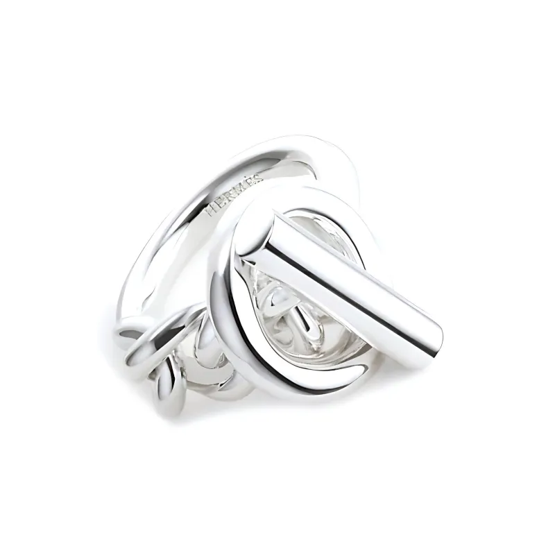 HERMES 925 Sterling Silver Rings Women's Silver-2
