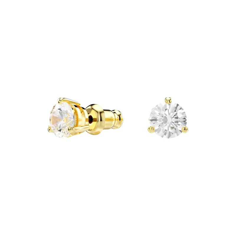 Swarovski Faux Crystal Stud Earrings Unisex White-1
