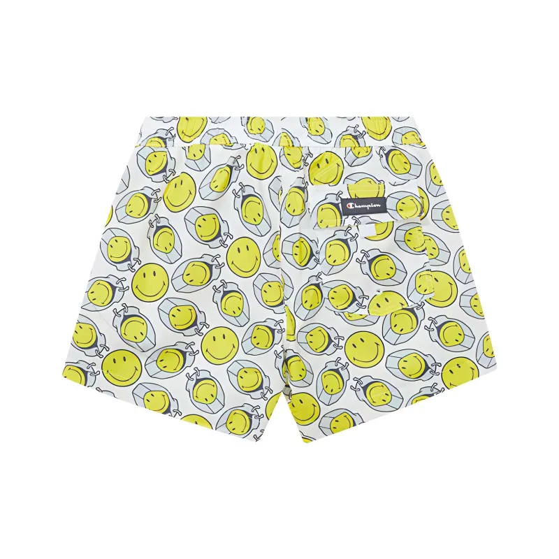 Smiley X Champion Smiley Casual Shorts Unisex White-1