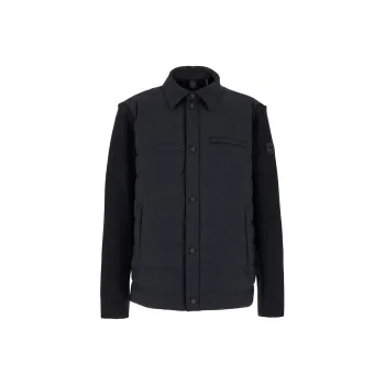Moose Knuckles Logo Plaque Quilted Shirt Jacket