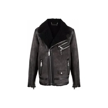 PHILIPP PLEIN Iconic Plein Suede Biker Jacket