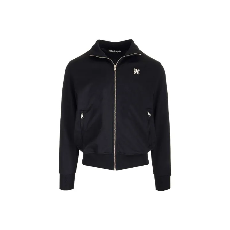 PALM ANGELS Pa Monogram Nylon Full Zip Sweatshirt-0