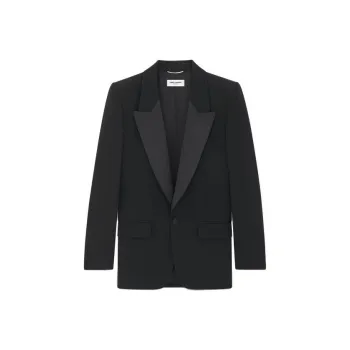 SAINT LAURENT Single-Breasted Tuxedo Jacket