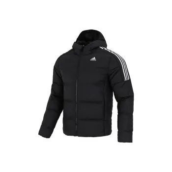 adidas Essentials Midweight Down Hooded Jacket Black