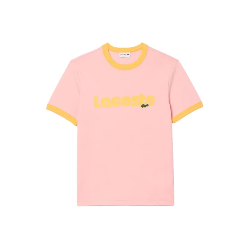 LACOSTE T Shirts Men Pink-0
