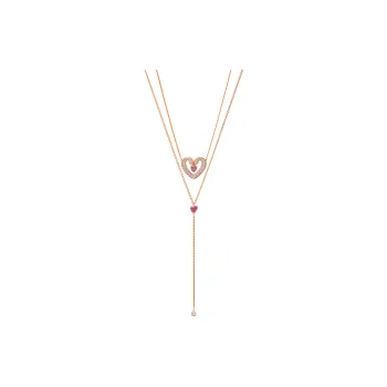 Swarovski Sublima Faux Crystal Necklaces Women's Rose Gold