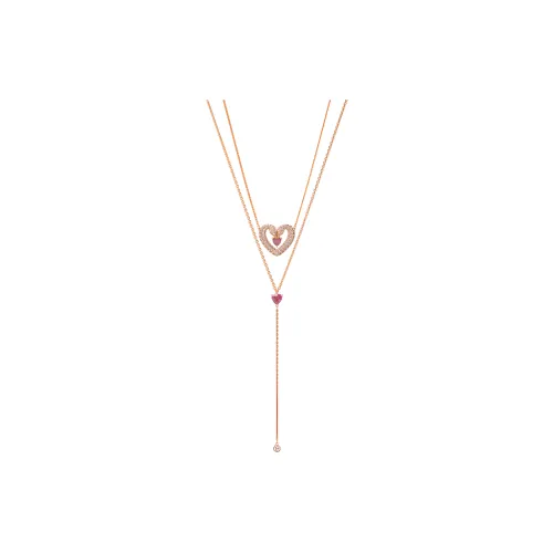 Swarovski Una Faux Crystal Necklaces Women's Rose Gold